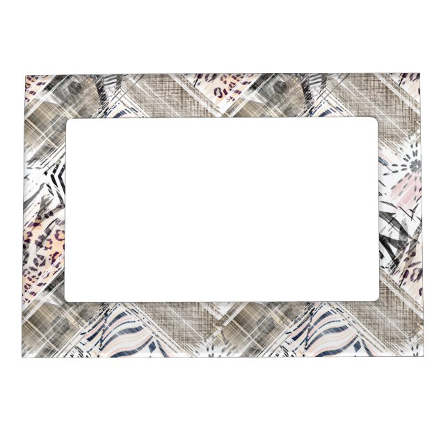 African, combo, skin, tiger, Jaguar, spotted Magnetic Frame (Front)