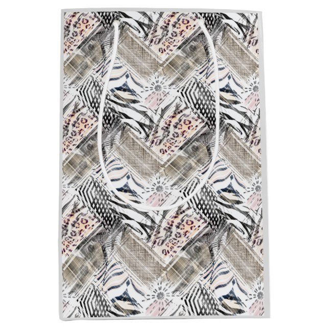 African, combo, skin, tiger, Jaguar, spotted, Medium Gift Bag (Front)