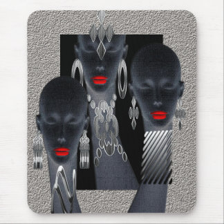 African Concrete Metal Jungle Mouse Pad