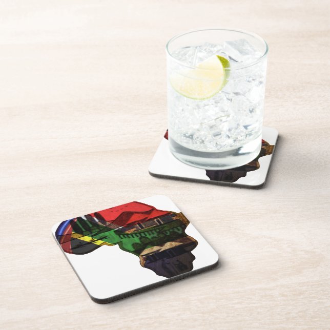 African continent beverage coaster (Right Side)