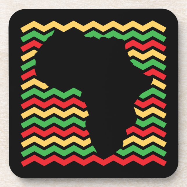 african continent beverage coaster (Front)