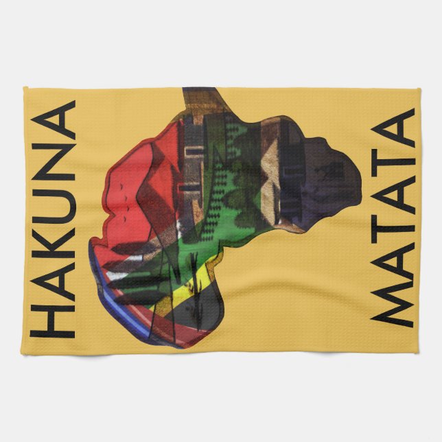 African Continent Customize Product Towel (Horizontal)