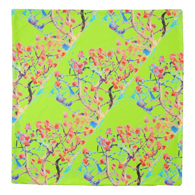 African Coral Tree Duvet Cover (Back)