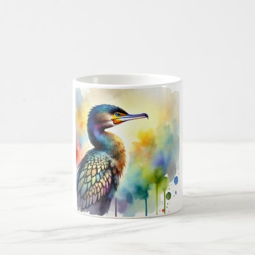 African Cormorant 040724AREF124 _ Watercolor Coffee Mug