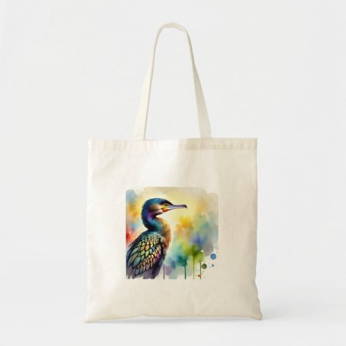 African Cormorant 040724AREF124 _ Watercolor Tote Bag