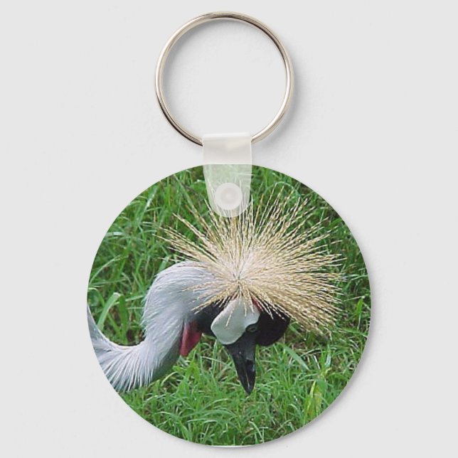 African Crowned Crane Keychain (Front)