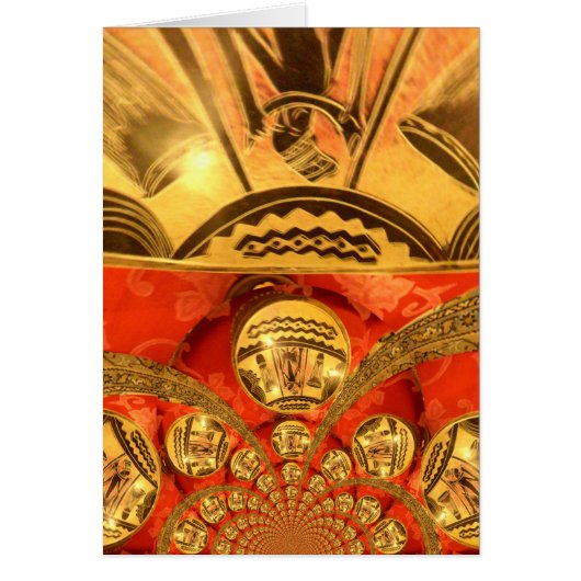 African Cultural Art: Rich Golden Red Design (Front)