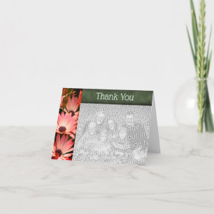 African Daisies Personalized Photo Thank You Card