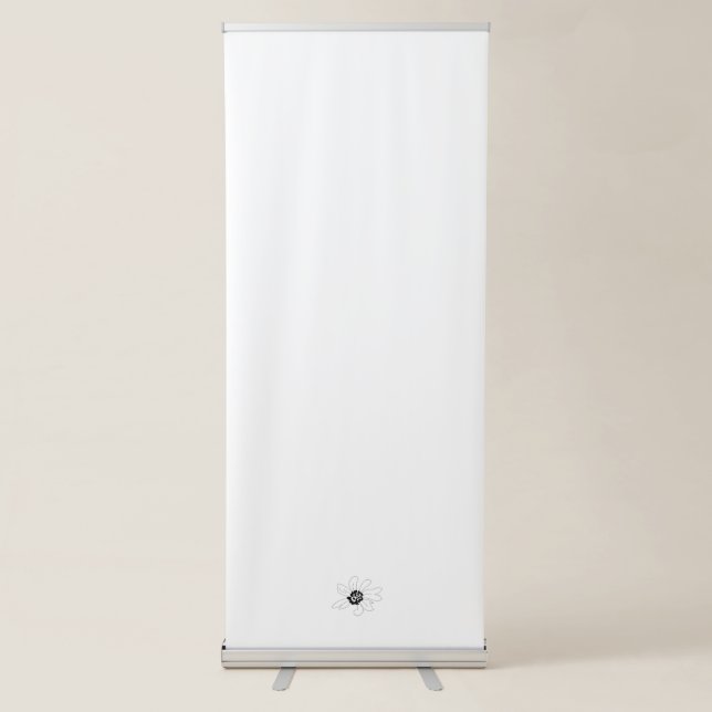 african daisy Design Vertical Retractable Banner (Front)