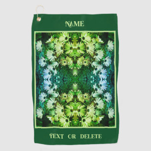 African Daisy Flowers Abstract Personalized Golf Towel