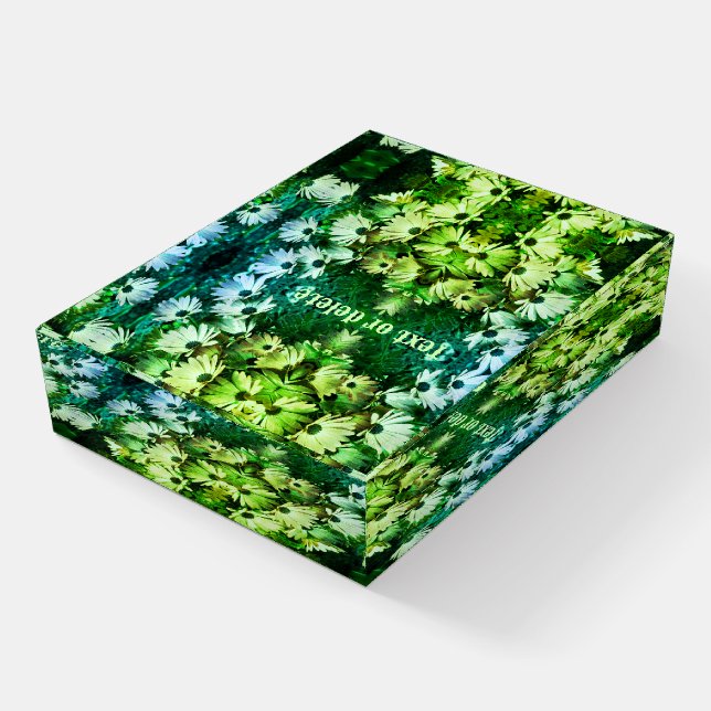 African Daisy Flowers Abstract Personalized Paperweight (Angled)