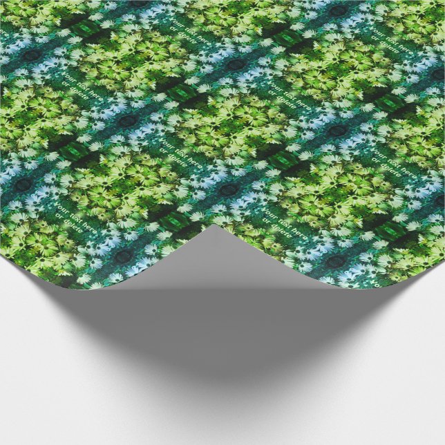 African Daisy Flowers Abstract Personalized Wrapping Paper (Corner)