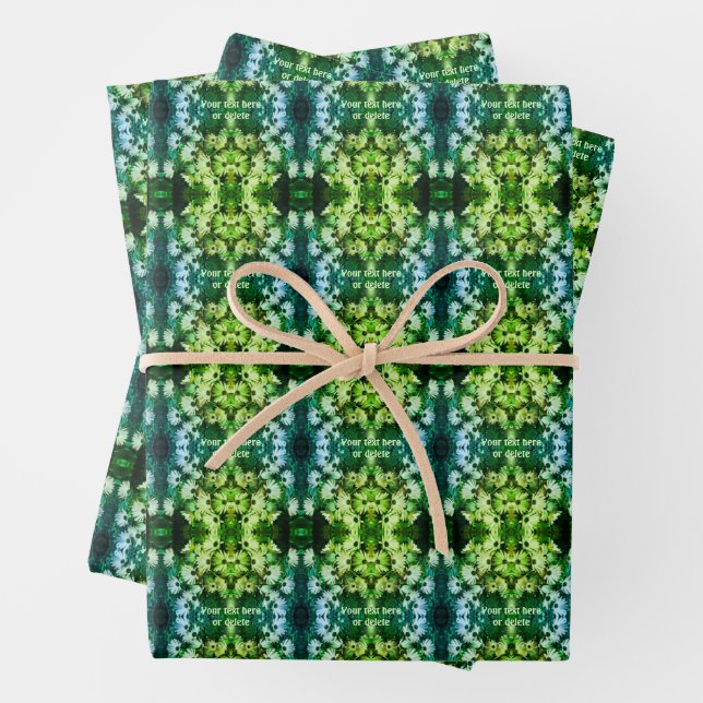 African Daisy Flowers Abstract Personalized Wrapping Paper Sheets (In situ)