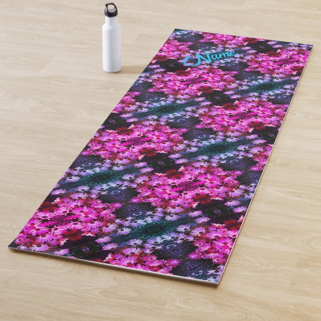 African Daisy Flowers Abstract Personalized  Yoga Mat (In Situ)