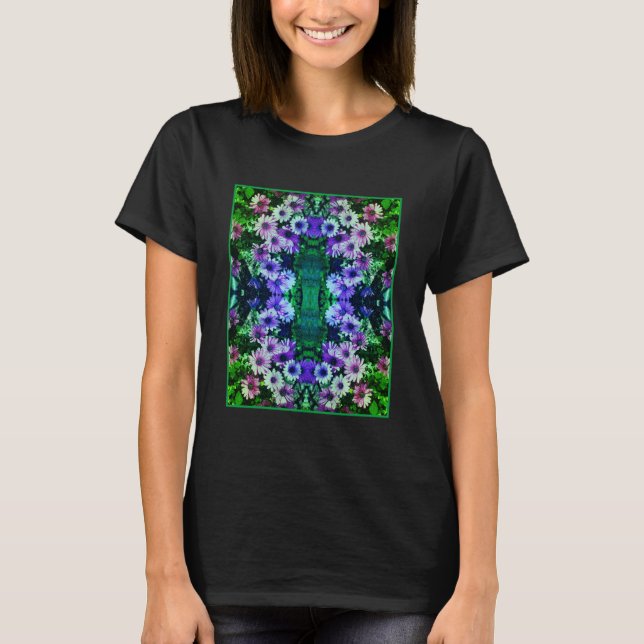 African Daisy Flowers Colorful Abstract   T-Shirt (Front)