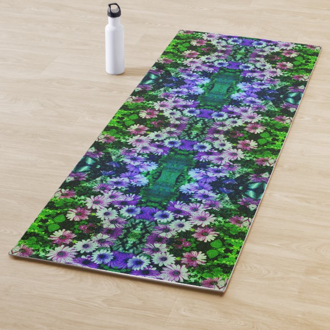 African Daisy Flowers Colorful Abstract   Yoga Mat (In Situ)