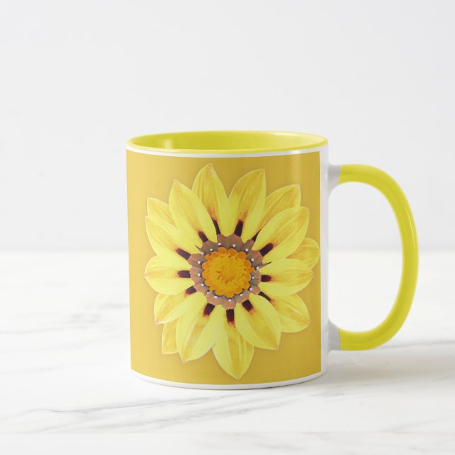 African Daisy / Gazania - Mustard Gold Mug (Right)