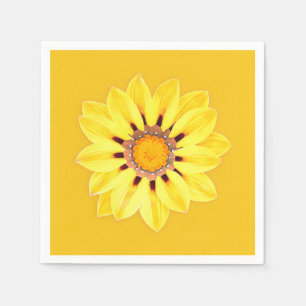 African Daisy / Gazania - Mustard Gold Paper Napkins