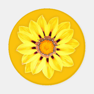 African Daisy / Gazania, Mustard Yellow Coaster Set
