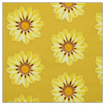 African Daisy / Gazania - Mustard Yellow Fabric