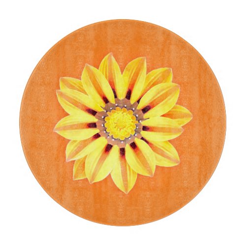 African Daisy  Gazania _ Orange and Yellow Cutting Board