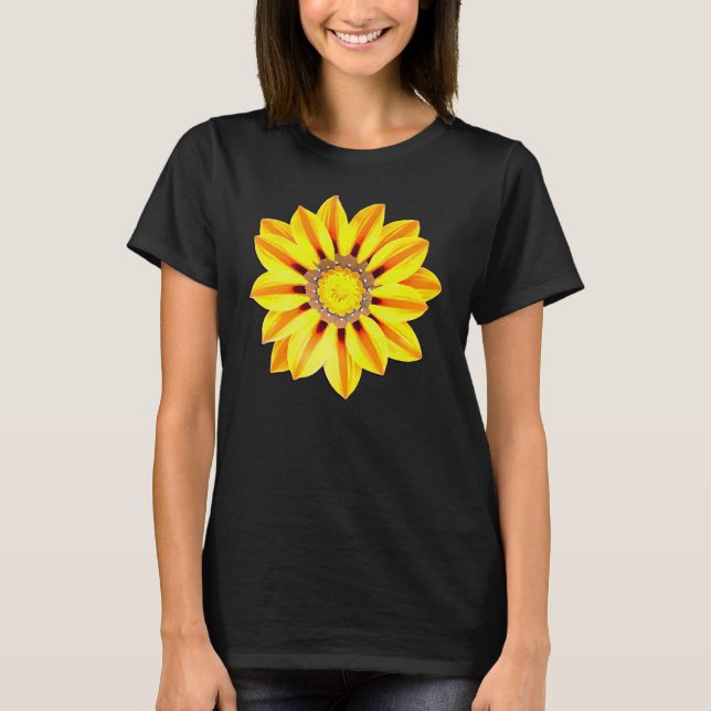 African Daisy / Gazania - Orange and Yellow T-Shirt (Front)