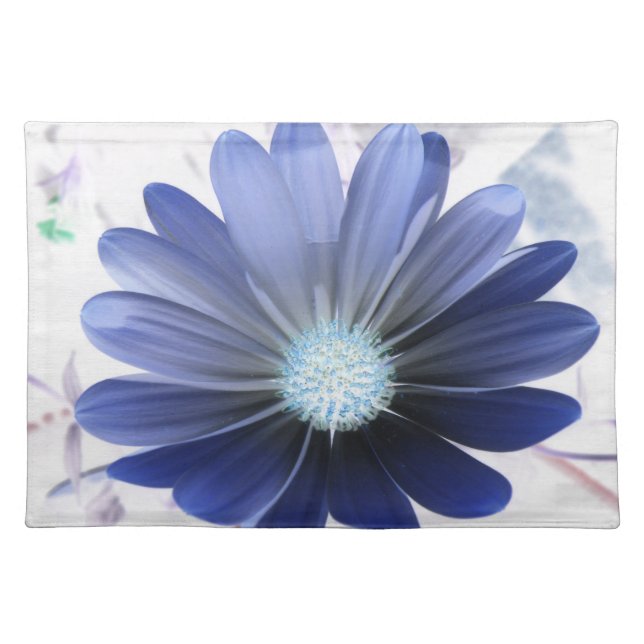 African Daisy Glowing Blue Placemat (Front)
