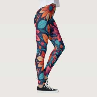 African Daisy Pattern Fresh and Vibrant Leggings