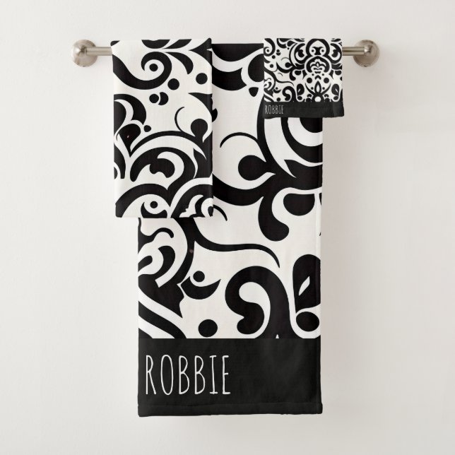 African Damask Bath Towel Set (Insitu)