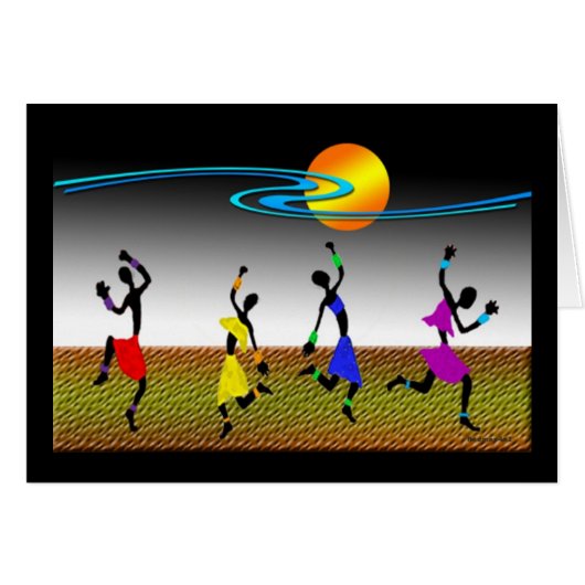 African Dance Cards (Front Horizontal)