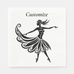African Dancer Silhouette Art Thunder_Thunder_Cove Napkins