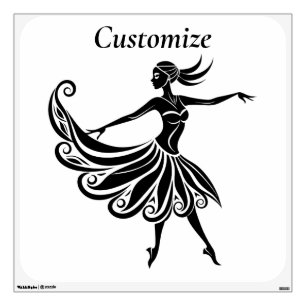 African Dancer Silhouette Art Thunder_Thunder_Cove Wall Decal