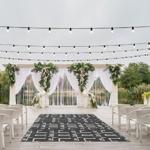 African Dancers in Charcoal Outdoor Rug