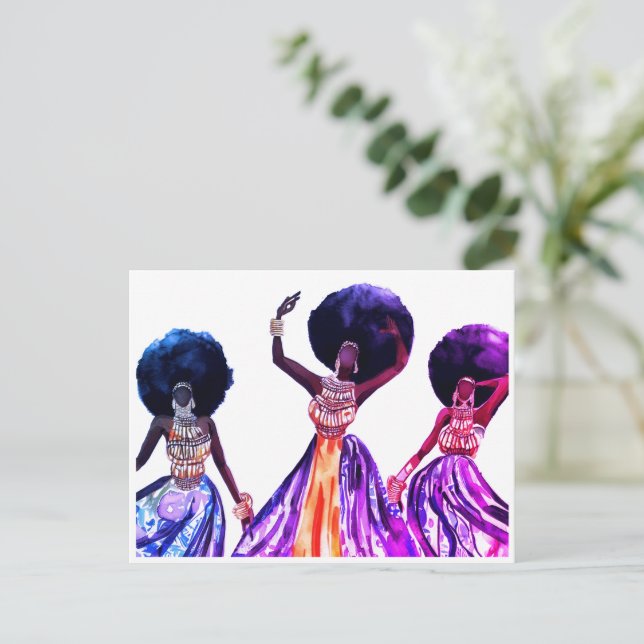 AFRICAN DANCERS  POSTCARD (Standing Front)