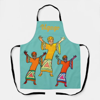 African dancing woman on apron