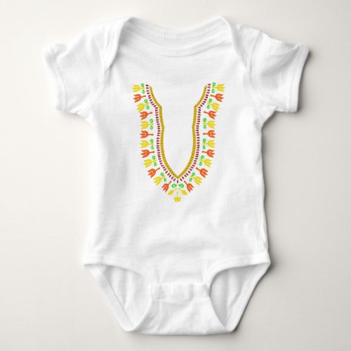 African Dashiki Boubou Necklace _ Warm Baby Bodysuit