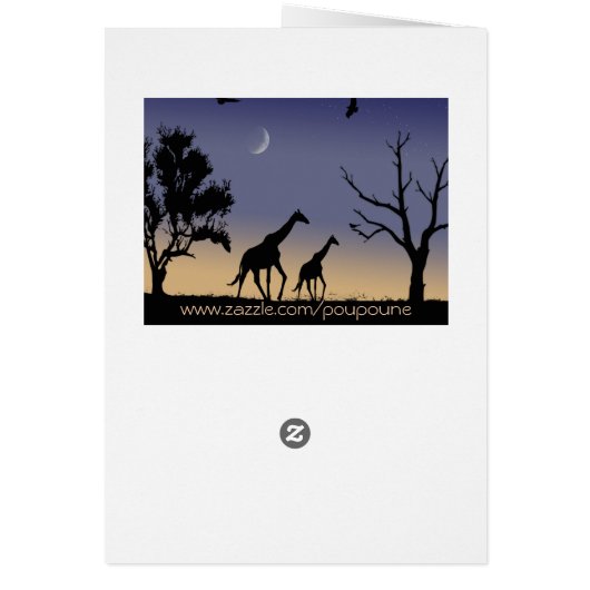 African dawn - giraffes (Back)