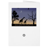 African dawn - giraffes cards (Back)