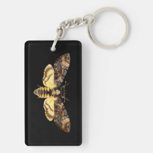 african death head moth butterfly insect Acheronti Keychain