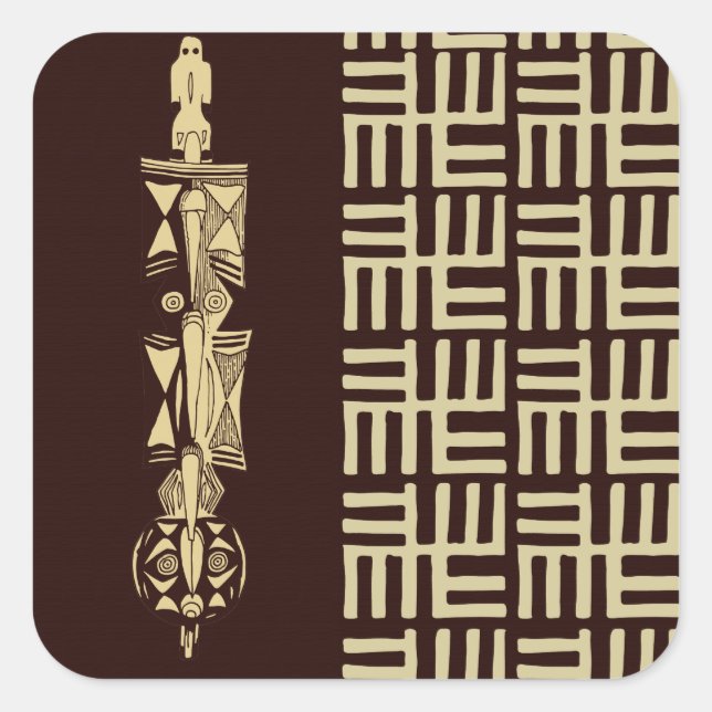 African Design #1 @ Stylnic Square Sticker (Front)