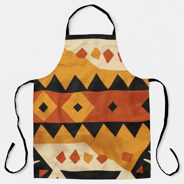 African design background in brown and black apron (Front)