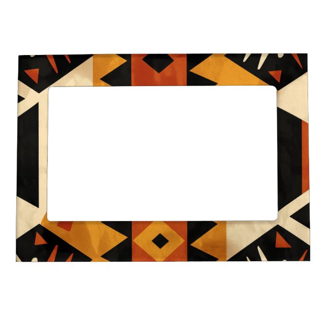 African design background in brown and black magnetic frame (Front)