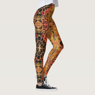 African Design Giraffe Leggings