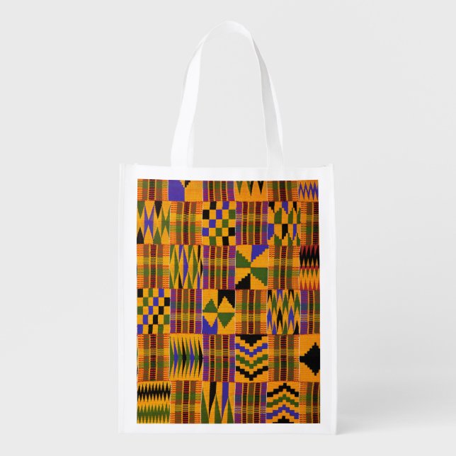 African design pattern grocery bag (Front)