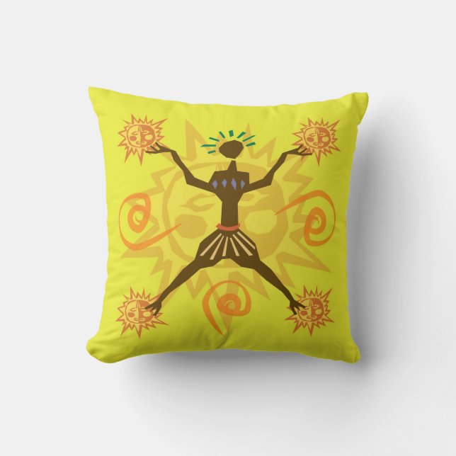African design throw pillow (Front)