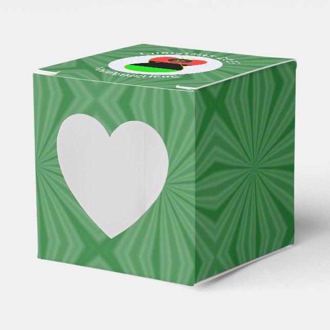 African Diaspora Angel Christmas Flag Personalized Favor Boxes (Front Side)