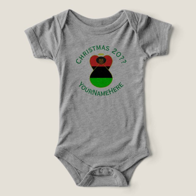 African Diaspora Angel Christmas Flag Personalized Infant T-shirt (Design Front)