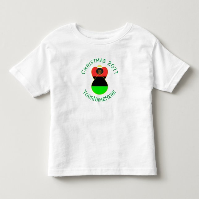 African Diaspora Angel Christmas Flag Personalized Toddler T-shirt (Front)