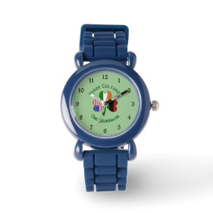 African Diaspora Ireland USA Kids Shamrock Watch
