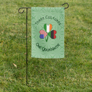 African Diaspora Irish American Shamrock Personal Garden Flag